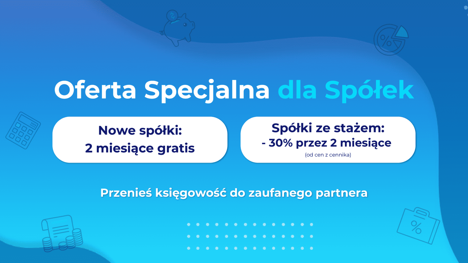 Akwadrat specjalna oferta dla spółek baner promocyjny