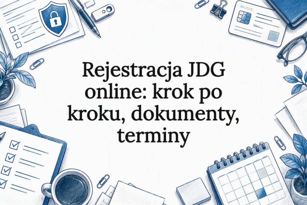 Szkicowa grafika na tytuł rejestracji JDG