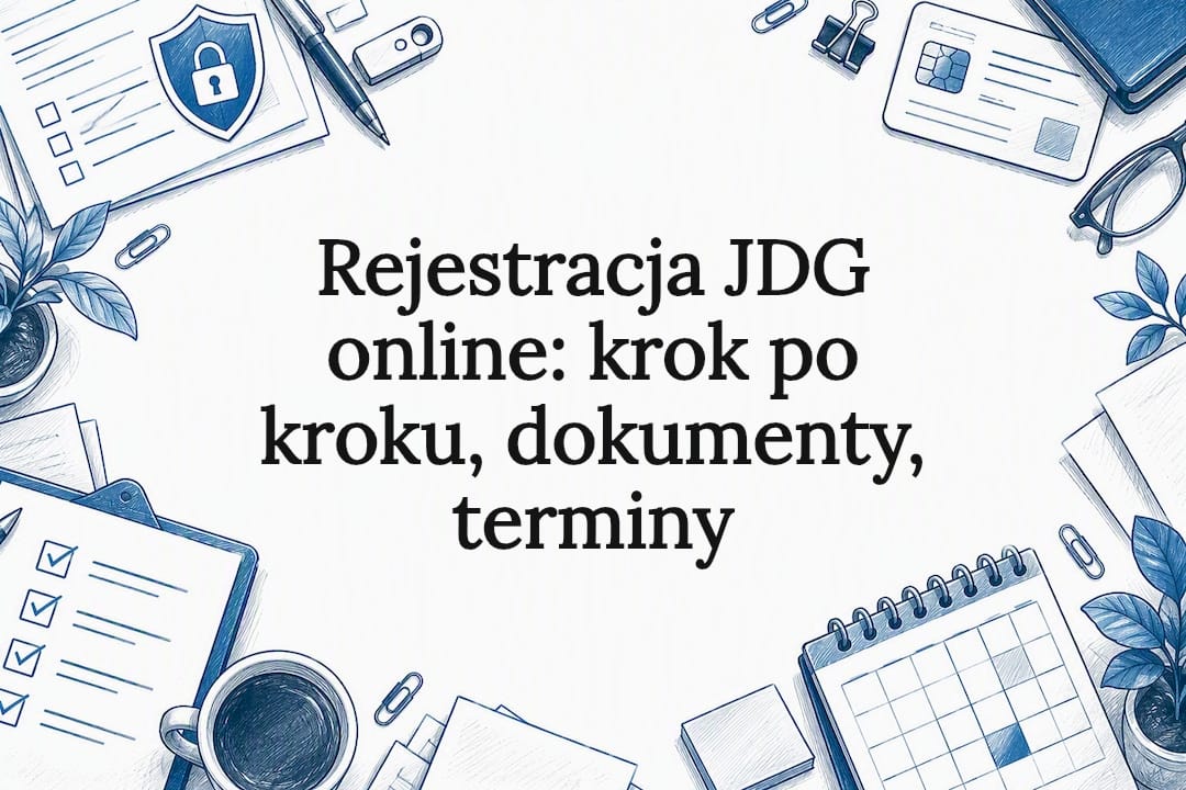 Szkicowa grafika na tytuł rejestracji JDG